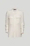 Twinset Camicia Bianca Cargo In Bianco