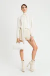 Twinset Camicia In Raso Bianca In Bianco
