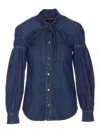 Twinset Twin-set Denim Shirt In Azul