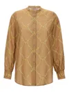 Twinset Print Shirt Shirt And Blouse Beige In Beige