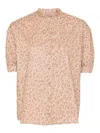 Twinset Animal-print Cotton Shirt In Multicolour