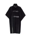 Twinset Buckle-strap Wool-blend Cape In Black
