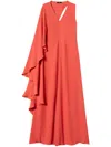 Twinset Cape Design Dress In Red