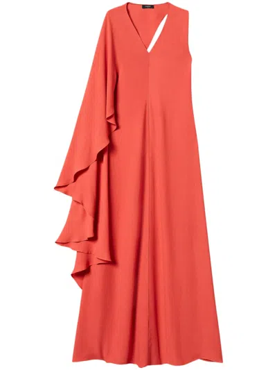 Twinset Cape Design Dress In Red