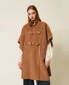 Twinset Twin-set Cape In Brown