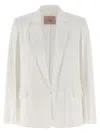 Twinset Cape Sleeve Blazer In White