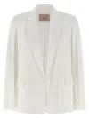 Twinset Cape Sleeve Blazer In White