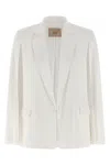 Twinset Cape Sleeve Blazer In White