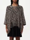 Twinset Cape  Woman Color Dove Grey In Dove Grey