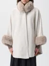 Twinset Cape  Woman Color Ice In Neutral