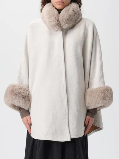 Twinset Cape  Woman Color Ice In Neutral