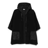 Twinset Black Jacket With Drawstring Hood And Two Front Patch Pockets In Tech Fabric Woman In Black
