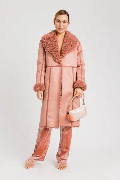 Twinset Cappotto Scamosciato Sabbia In Beige
