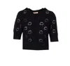 Twinset Open-knit V-neck Cardigan In Black
