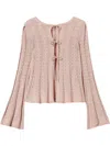 Twinset Open-knit Cardigan In Multicolor