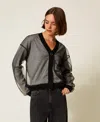 Twinset Tulle-paneled Cardigan In Black