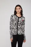 Twinset Cardigan Fantasia Astratta Con Spille In Multicolore