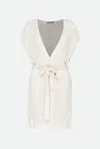 Twinset Cardigan Lungo Bianco In White