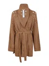Twinset Sequin Cardi-coat In Marrón