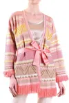 Shop Twinset Cardigan In Multicolor