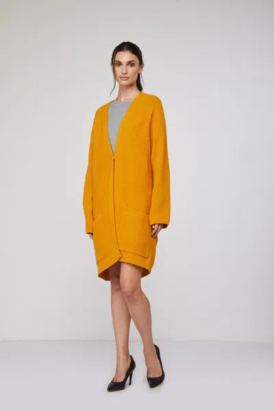 Twinset Cardigan Oversize Senape In Giallo