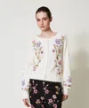 Twinset Cardigan-pull Avec Imprimé Floral In Multi