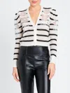 Twinset Twin-set V-neck Sweater With Floral-lace Embellishment In White