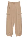 Twinset Cargo Track Pants In Neutrals