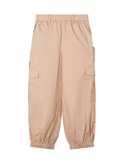 Twinset Twin-set Cargo Trousers With Pocket Detail In Safari