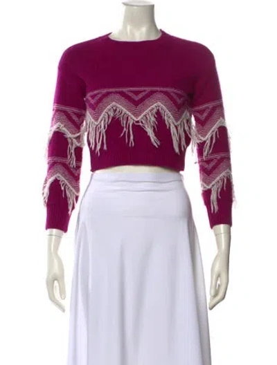 Pre-owned Twinset Cashmere Printed Sweater In Purple