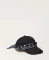 Twinset Casquette De Baseball Avec Foulard Bandana In Black