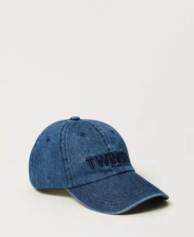 Twinset Casquette De Baseball En Denim Avec Logo