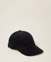 Twinset Casquette De Baseball En Velours In Blue