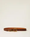 Twinset Ceinture Avec Passants Décorés In Brown