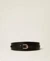 Twinset Twisted-buckle Belt In Black