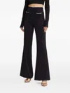 Twinset Chain-detail Flared Trousers In Black
