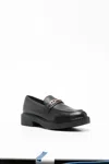 Twinset Chain-detail Loafers In Black