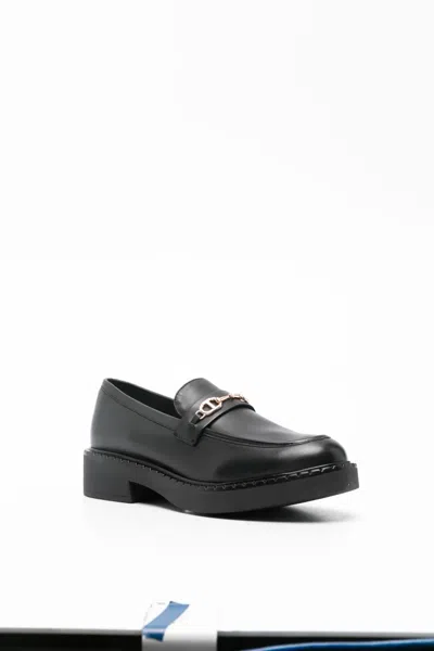Twinset Kids' Chain-detail Loafers In Black