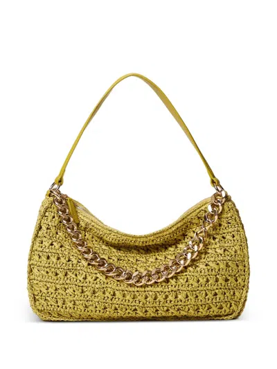 Twinset Chain-detail Shoulder Bag In Yellow
