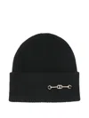 Twinset Chain-embellished Beanie Hat In Black