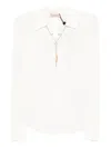 Twinset Chain-embellished Polo Blouse In White