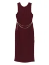 Twinset Vestido Midi - Rojo Oscuro In Burgundy