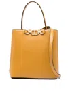 Twinset Chain-link Bucket Bag In Yellow