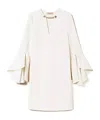 Twinset Chain-link Crepe Mini Dress In White