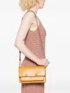 Twinset Chain-link Flap Satchel In Yellow
