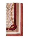 Twinset Keffieh Avec Imprimé Chaînes Et Oval T In Red