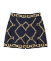 Twinset Chain Patterned Poplin Shorts In Nude