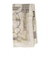 Twinset Black Scarf With Floral Print In Nude