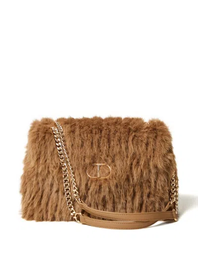 Twinset Chain-strap Shoulder Bag In Brown