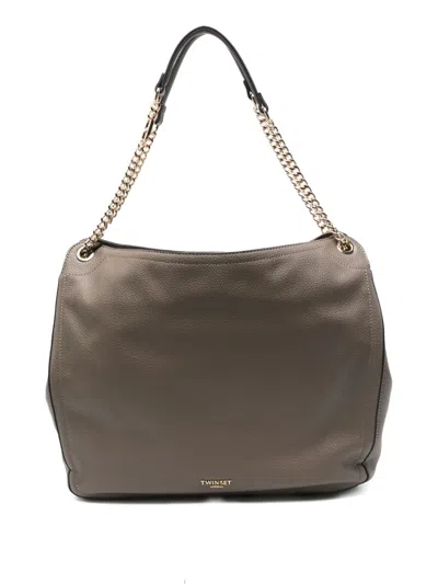 Twinset Chain-strap Tote Bag In Neutral